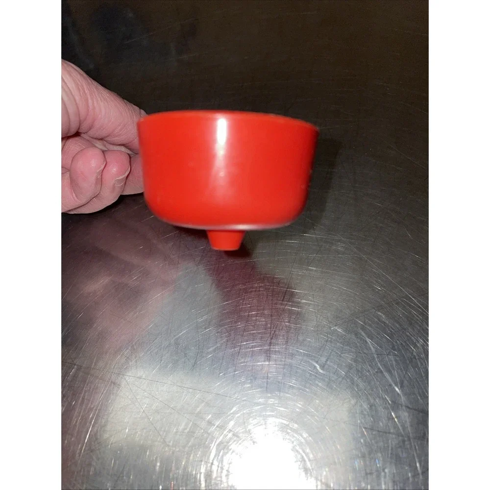 VTG TUPPERWARE Tomato Red Handled Small Hole Strainer, Kitchen Gadget